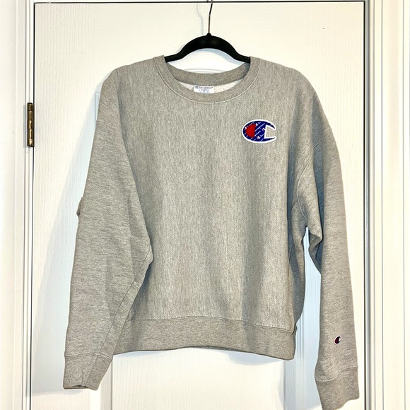 Champion Tops - Champion Heather Gray Reverse Weave Sweatshirt